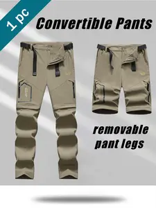 Detachable Two-Piece Quick-Dry Outdoor Work Pants, Multi-Pocket Adjustable Waistband, Anti-Dirty Wearable, Hiking Climbing Adventure Pants