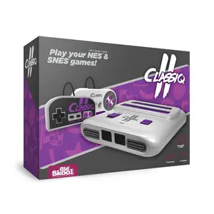 Classiq II - NES / SNES Game System - Gray/Purple