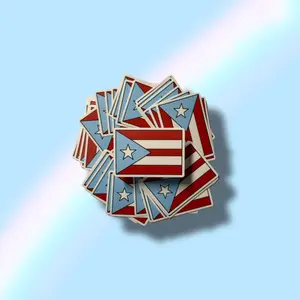 Puerto Rico Flag Glossy Vinyl Sticker, Durable Vinyl Decal for DIY Scrapbooking & Stamping Projects, Vinyl Stickers