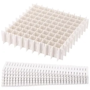 40Pcs Adjustable Grid Drawer Dividers - Home Organizer Boxes for Socks, Underwear, Bedroom Storage