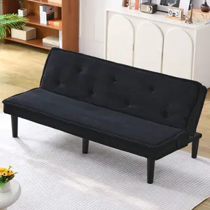 This 66-inch corduroy sofa bed can flexibly adapt to the living room, apartment and bedroom, and it can switch between the two comfortable forms.