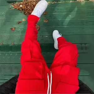 Men's Menswear 12-Color Multi-Pocket Drawstring Oversized Joggers, Loose-Fitting Solid Casual Harem Sweatpants