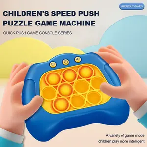 Handheld Game for Kids 6-12 Fast Push Bubble Game for Kids & Adults, Pop Light Up Quick Push Fidget Toy Handheld Game. Great for 8-12 Year Old Boys & Girls, Travel Toys for Children press toys press toy
