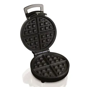 Hamilton Beach 6029438 1 Waffle Stainless Steel Belgian Waffle Maker, Black & Silver