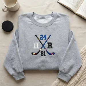 [Ship from US] Team Hollanov Embroidered Sweatshirt, LGBT Hockey Romance Shirt, Unisex Movie Inspired Crewneck