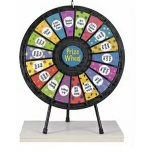 Games People Play  18 Slot Black Tabletop Prize Wheel Game 31 in. Diameter, Clicker Sound