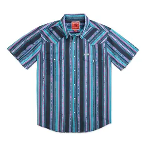 The Wyatt Pearl Snap Short Sleeve Serape Shirt