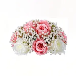 Realistic Rose Starry Sky Flower Arrangement, Wedding Table Centerpiece, Romantic Party Decor, Elegant Floral Bouquet, Artificial Roses Bouquet
