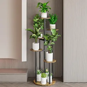 Plant Stand Indoor 6 Tier 9 Potted Multiple Flower Pot Holder for Patio Garden Balcony Living Room Corner  Metal Organiser Racks Photo Souvenir