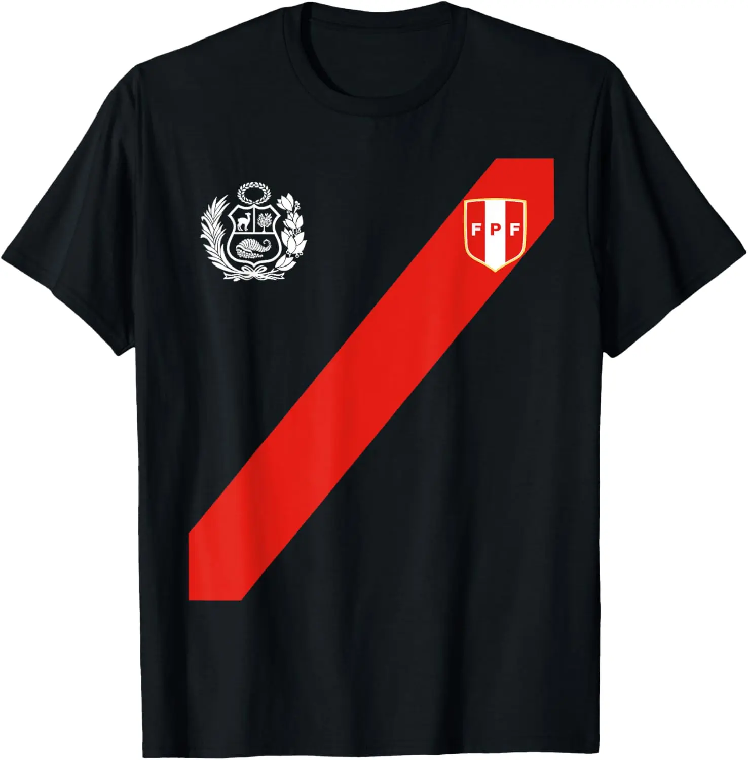 100%cotton Peru Shirt Peruvian Escudo Coat of Arms Men Women SOCCER T-Shirt