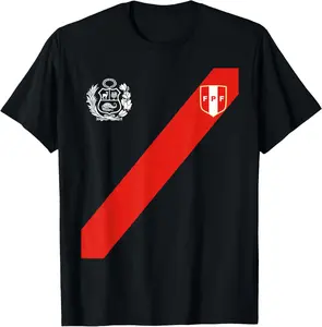 100%cotton Peru Shirt Peruvian Escudo Coat of Arms Men Women SOCCER T-Shirt