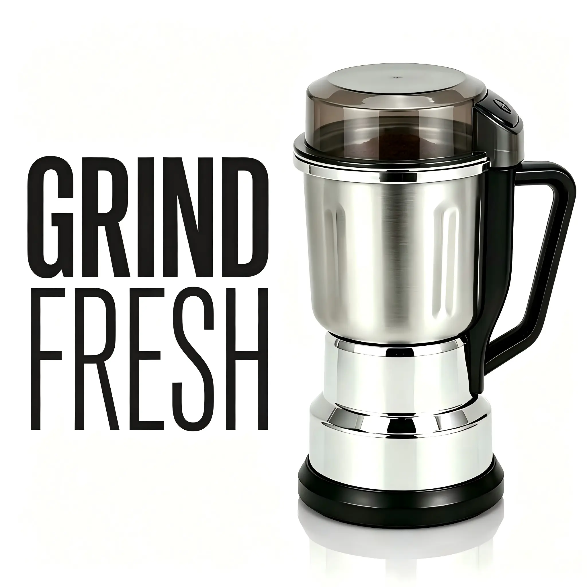 (2 FREE Knives Included) 300W 110V Electric Multi-Grinder Coffee Grinder, Large-Size 1-Touch Op. Kitchen Appliance for Spices, Nuts, Home Users, Powerful Dry Kitchen Supplies, Coffee Accessories, Grind Your favorites with No Mass, Keep Kitchen Clean