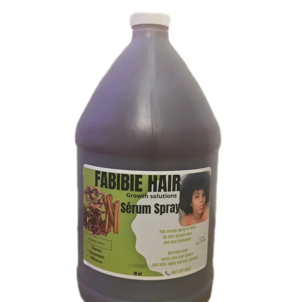 Fabibie hair organic 1 gallon serum spray a base de plante naturel kap grandi chevew et idratel vin komanse biznis ou