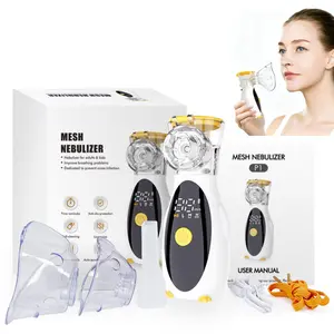 Portable Mesh Nebulizer, Handheld Mesh Nebulizer, Dual-Mode Nebulizer Inhaler, Home Use Nebulizer with 3 Mouthpieces, Suitable for All Ages, USB Rechargeable, Ultra-Quiet Operation, Self-Cleaning Function, Essential Household Tool