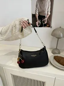 Women's Vintage Crossbody Shoulder Bag, Adjustable Strap, Fashion Pendant Design, Ladies Cross Body Bags for Daily Use, Fashionable Crossbody Bag