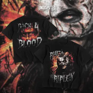 UNDISPUTED Rhea Ripley Wargame Heavy Cotton Unisex Shirt WWE Tshirt Wrestling Fan Apparel Menswear Direct-to-garment Breathable Printing