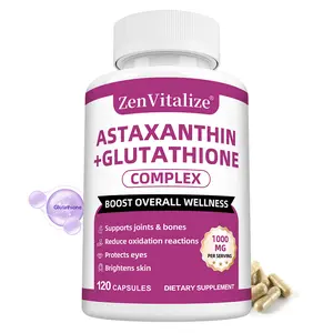 Astaxanthin and glutathione health supplements - support vision, skin, and joint health