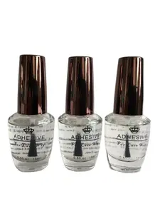 3 Bottle 0.5 Oz Lace Wig Glue with Brush Adhesive Transparent Liquid Glue for Wig Men's Toupee Glue Long Lasting Hold