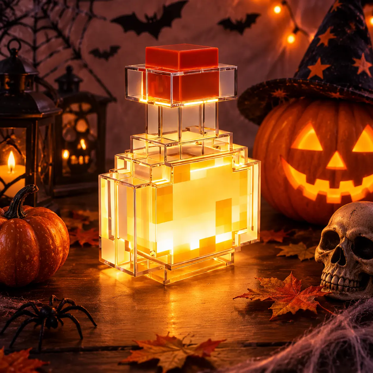 Potion Bottle Color Changing LED Mood Light, 8 Color Mood Light for Bedroom, Desk, Living Room & Playroom Home Decor, Fantasy Gaming Room Accessories, Video Game Gifts, Halloween Christmas Holiday Gift,Halloween Decoration,Housewarming gift
