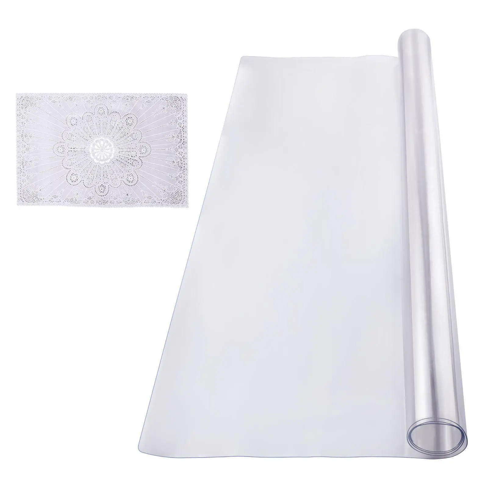 【Summerfinds】VEVOR Plastic Table Cover, 36 x 54 Inch 1.5 mm Thick Clear Table Protector, Rectangle PVC Desk Mat, Waterproof & Easy Cleaning Desk Pad Tablecloth, for Office Dresser Dining Room Table Night Stand