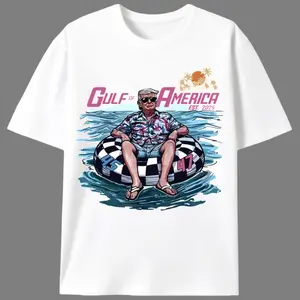 Gulf of America Trump Graphic Tee |   Funny Political Meme T-Shirt |   Conservative Vintage Casual Top