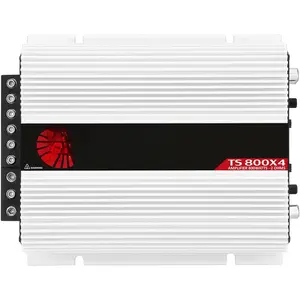 Taramps TS 800x4  Audio Multichannel Amplifier 800 Watts Rms 2 Ohms 4  2 Bridged  Full Range Crossover, RCA/High Level Input, Class D
