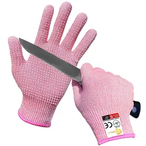 Evridwear Cutting Gloves Level 5 Cut Resistant, Food Safe Gloves with Non-Slip Grip for Kitchen, Meat Cutting & Mandoline Use, 2 Pairs