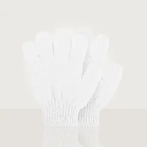 White Exfoliating Gloves