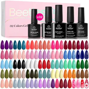 Beetles Gel Nail Polish Set,5ML Gel Polish with Base Top Coat All Season Manicure Tools for Beginners Nail Art Salon Home Gift for Women Girls #Summervibes