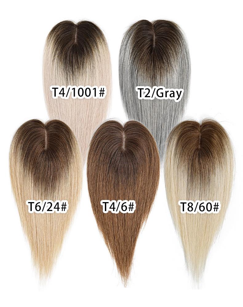 "100% Human Hair 3D Air Bangs Middle Part Clip-In Fringe Extensions, 7×11 Hand-Tied Hair Topper, Invisible T-Shape Secure Clips, Natural Seamless Look for Women 8-12 Inch "	