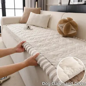 Pet-Friendly Quilted Sofa Cover for Dogs & Cats, Dog Claw Resistant Couch Protector, Non Slip Washable Furniture Seat Cover, Soft Living Room Sofa Cover for 1/2/3/4 Seater Sofa, Washable Couch Covers