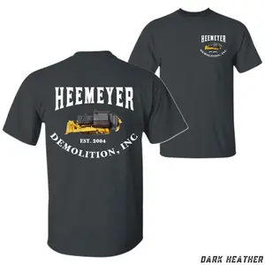 Heemeyer Demolition T-Shirt – Killdozer Heavy Equipment Graphic Tee, Construction Operator Shirt, Trending Blue-Collar Streetwear for Men