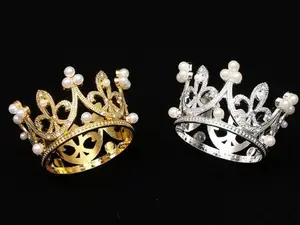 Mini Crown Faux Pearls Embellished floral crown Birthday Daily Engagement Anniversary