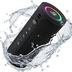 BassBloom Roar 3 Portable Bluetooth Speaker,20W Handy Powerful Audio Sound with JIKE Bass,IPX6 Waterproof,24H Playtime, Bluetooth 5.4,RGB Lights, Clarity and Bass Speakers, Wireless Smartphone TWS Pairing, Compact Outdoor for Camping and Beach summerwins