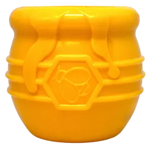 Honey Pot Durable PUP-X Rubber eCup Treat Dispenser & Enrichment Toy for Dogs - Calming & Slow Feeder Design - Made in USA - FDA Compliant & Dishwasher Safe