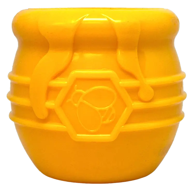 Honey Pot Durable PUP-X Rubber eCup Treat Dispenser & Enrichment Toy for Dogs - Calming & Slow Feeder Design - Made in USA - FDA Compliant & Dishwasher Safe