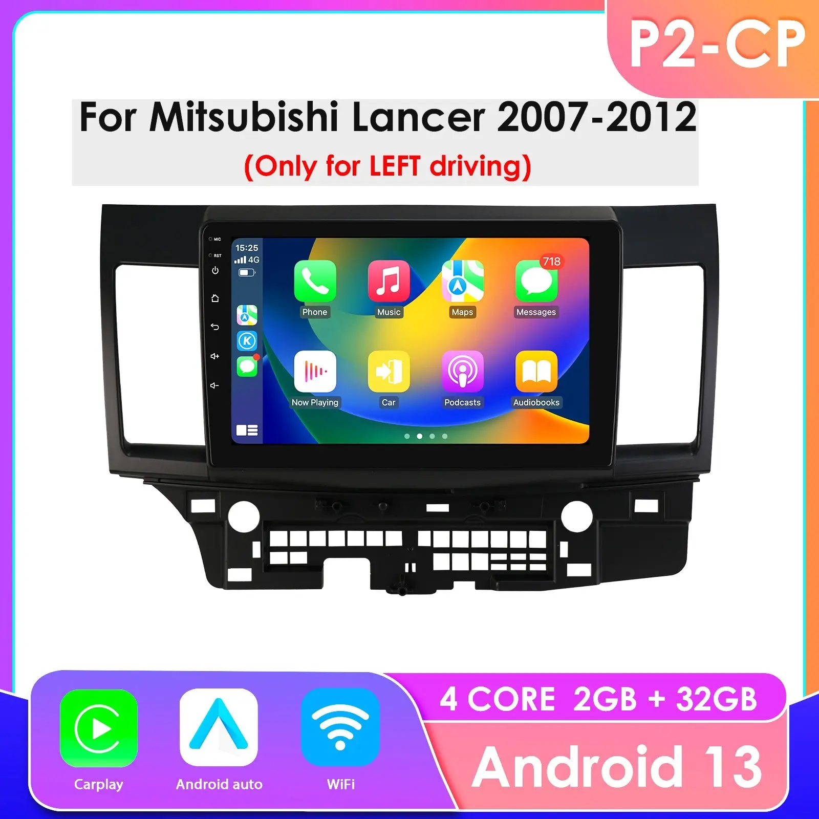 [Hizpo] Android13 Car radio for Mitsubishi Lancer 2007-2012 Carplay multimedia player Autoradio GPS Stereo