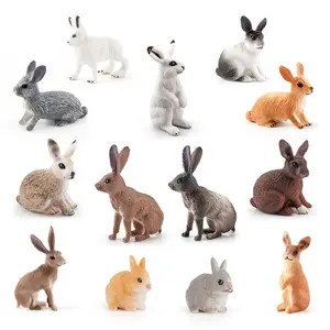 Realistic Mini Rabbit Model Set, Garden Desk Decoration Ornament Toy, Gift for Kids and Adults, Perfect for Home Decor