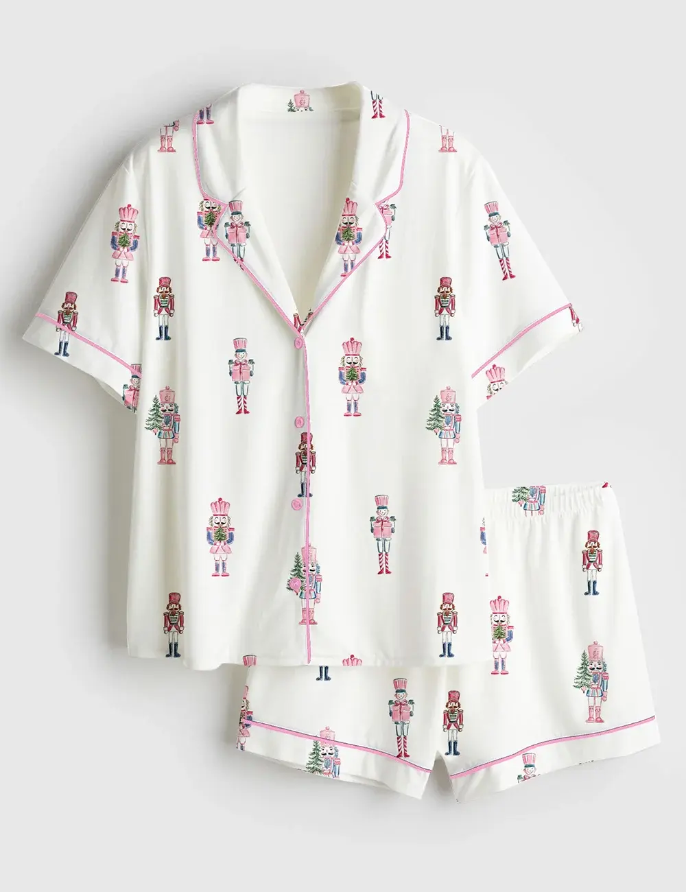 Nutcracker Pink Christmas Cute Holiday Nutcracker Pajama Set For Women, Gift For Her, SoftLounge Pajamas, CozyDream Set, Gift For Lover.