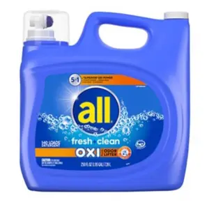 All fresh clean oxi plus odor lifter liquid laundry detergent 250fl oz