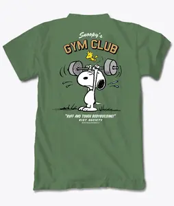 Peanuts Snoopy's Gym Club Mens T-Shirt