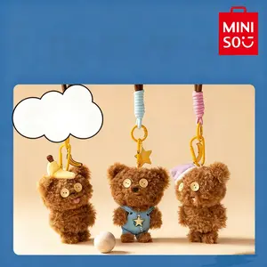 MINISO Bob + Tim Series Tim Plush Keychain – Cute Stuffed Bag Charm, Soft Collectible Accessory, Perfect Gift for Fans & Daily Use,Holiday