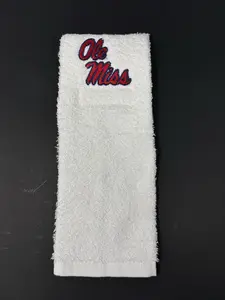 Ole Miss Rebels College Football QB Game Towel White Cotton New