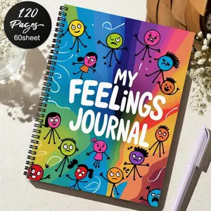Unisex Mental Health Spiral Notebook Self Improvement Journal Diary, Relieve Anxiety and Depression, Promote Self-Care, Track Emotions, Christmas Gift