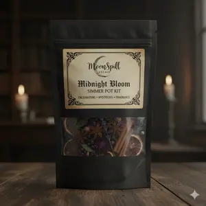 MoonSpill Studio Midnight Bloom Simmer Pot Kit - Enchanting Mysterious Fragrance for Aromatherapy and Home Fragrance
