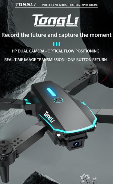 Tong Li HD Aerial Drone with Screen Remote Controller, Crash-Resistant Unisex Kids RC Quadcopter Toy, 1 Battery, Long Endurance, Headless Mode, Cool Stunts, 1-Key Takeoff & Landing, No Camera, Ideal Christmas & Birthday Gift, 【No Camera】Crash Resistant On