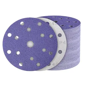 50 Sheets Mixed Pack 6-Inch 15-Pore Ceramic Paper Dry Sandpaper, Suitable for Sander, Car Sandpaper, Woodworking Tools, Tool Accessories