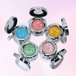 SheenEffect Viral Glassy Glow Palette | All-In-One Highlighter + Eyeshadow + Bronzer for NYE & Winter Raves ，Instant Festive Glow Palette | Holographic Highlighter + Bronzer for NYE Parties & Rave Vibes