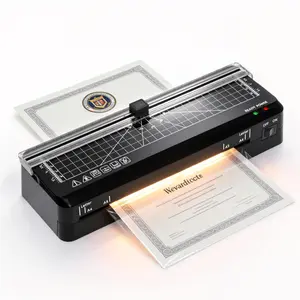 4-IN-1 Portable A4 Laminator with 60s Warm-Up Precision Cutting & No Wrinkles Technology for Photos Docs Cards Compact Size Versatile Input Efficient Laminating Ideal for Home Office School