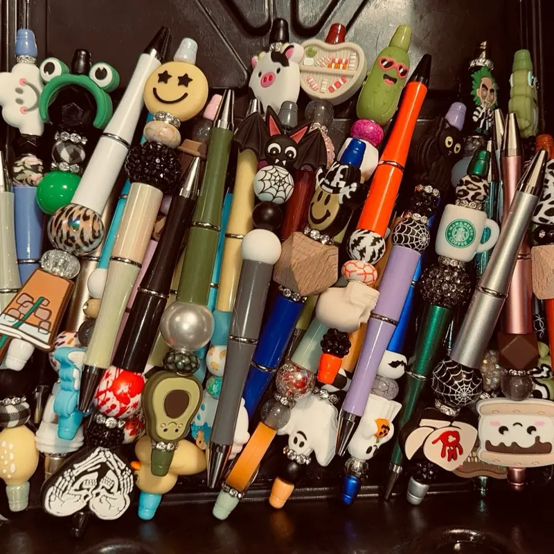 Mystery Beaded Pen, Decorative Writing Tool for Daily Note-Taking & Gifting